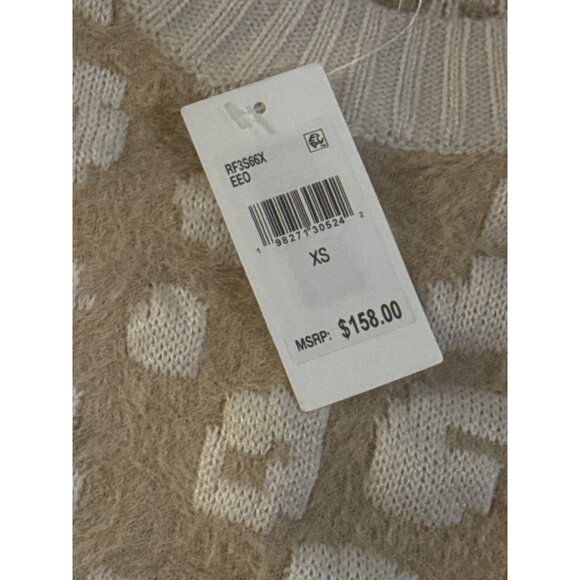 Splendid Mal Leopard Women’s Crewneck Jacquard Eyelash Sweater Size XS New with - Picture 6 of 6